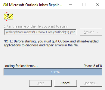 Restoring a PST File With Outlook 2016 Tools - Image 6