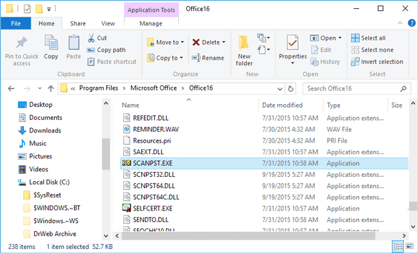 Restoring a PST File With Outlook 2016 Tools - Image 1
